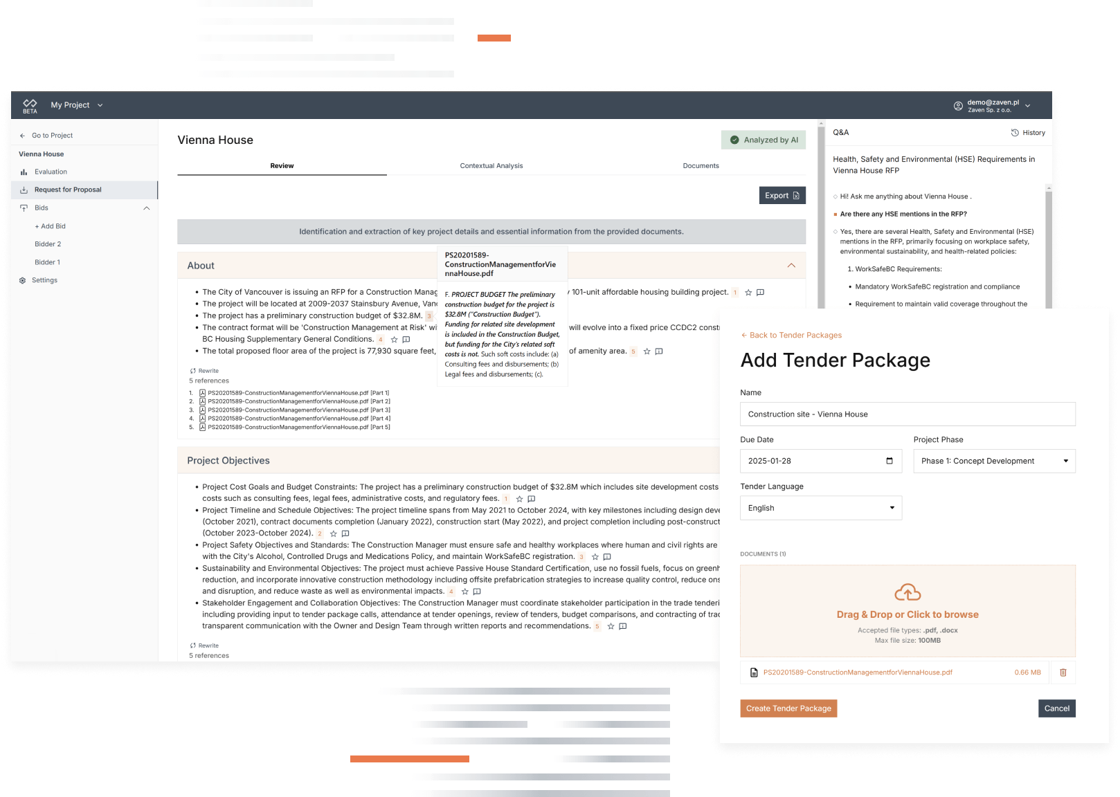 Applying LLM-Powered AI to Tender Document Analysis for Construction and Real Estate Projects by zaven