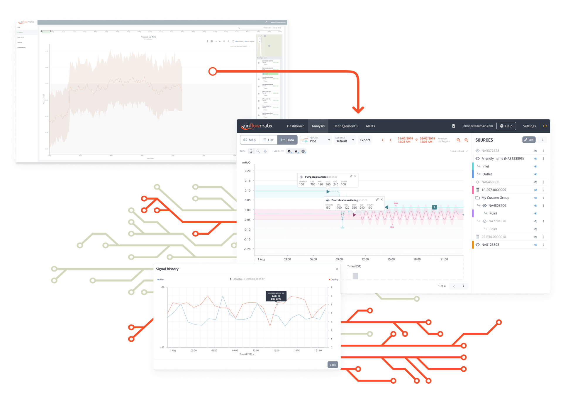 New UX/UI for water network analytics suite by zaven